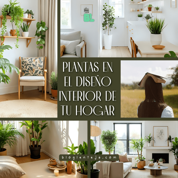 diseño y decoración de interiores utilizando plantas