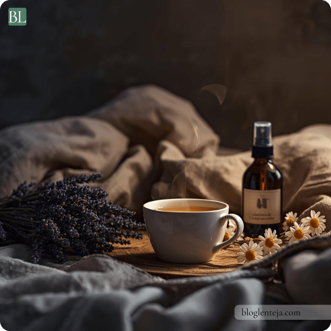 Infusión nocturna con manzanilla, melisa y lavanda para favorecer el descanso profundo natural